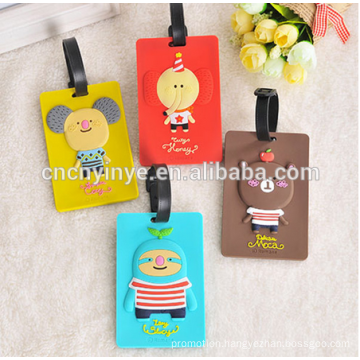 Custom 3D silicone rubber luggage tag/ soft pvc rubber bag tag/ pvc luggage tag